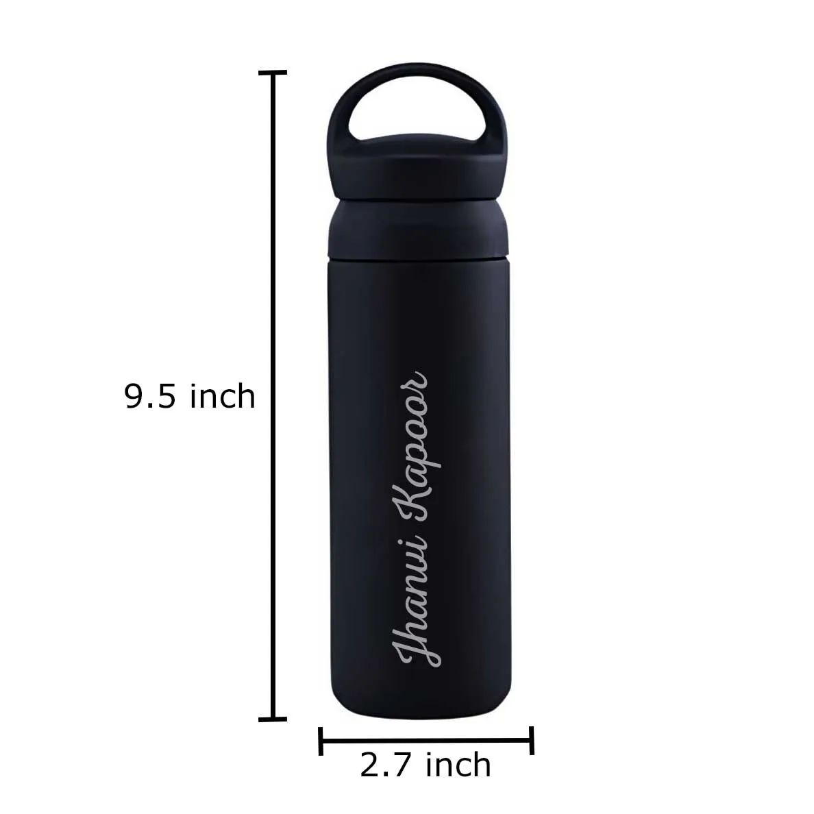 Customized Thermos Vacuum Bottle - Stainless Steel Black Water Bottle 500ml