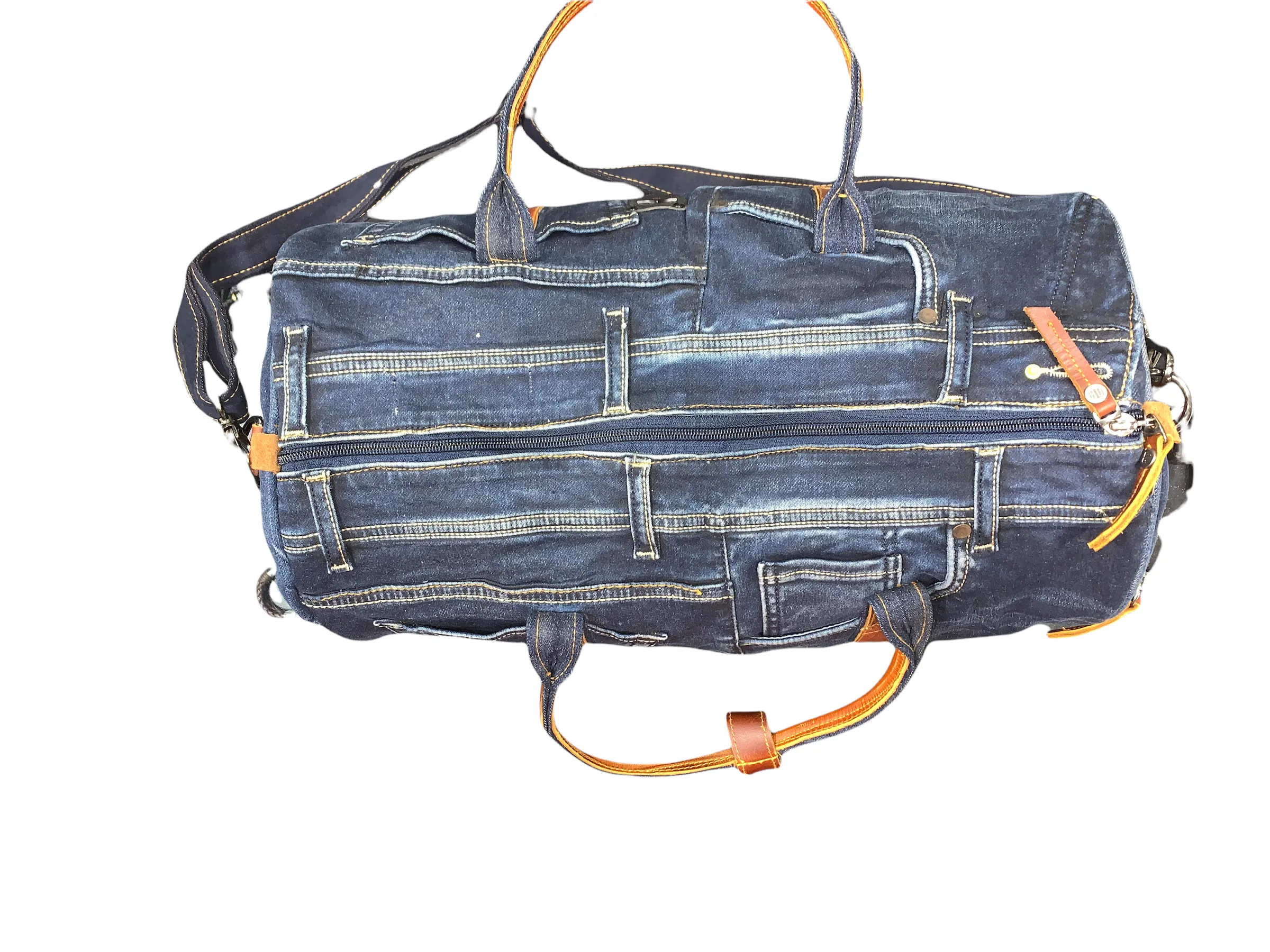 Denim duffle BAGS-03 Leather Handle Large