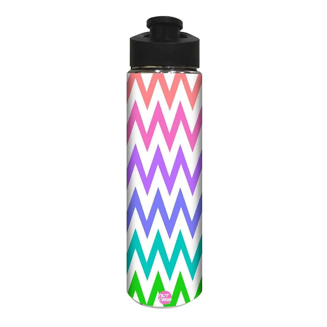 Designer Stainless Steel Water Bottle -  Multicolor Strips