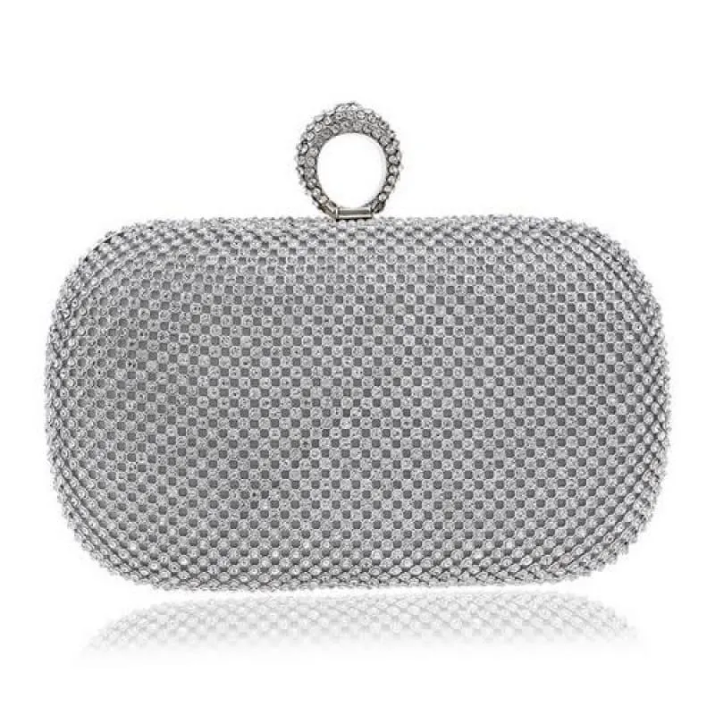 Diamond-Studded  Evening Clutch Bag