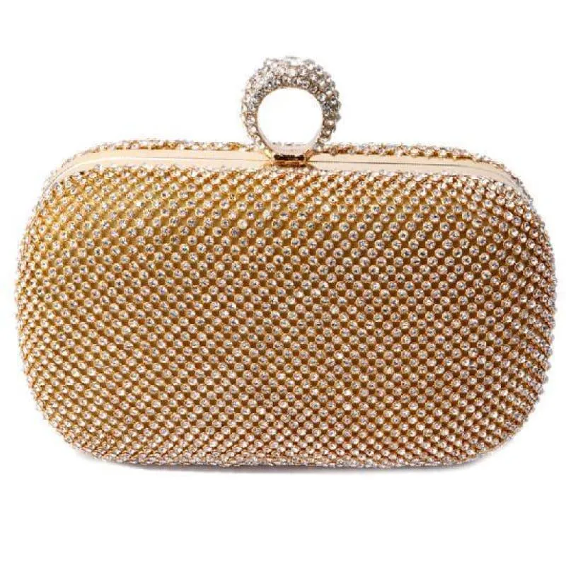 Diamond-Studded  Evening Clutch Bag