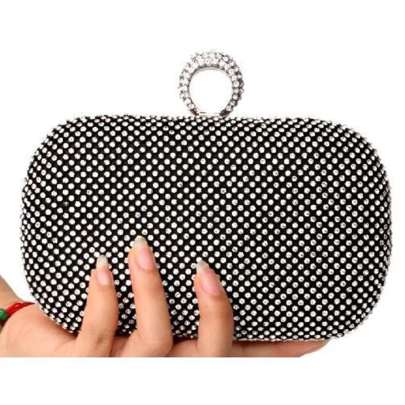 Diamond-Studded  Evening Clutch Bag