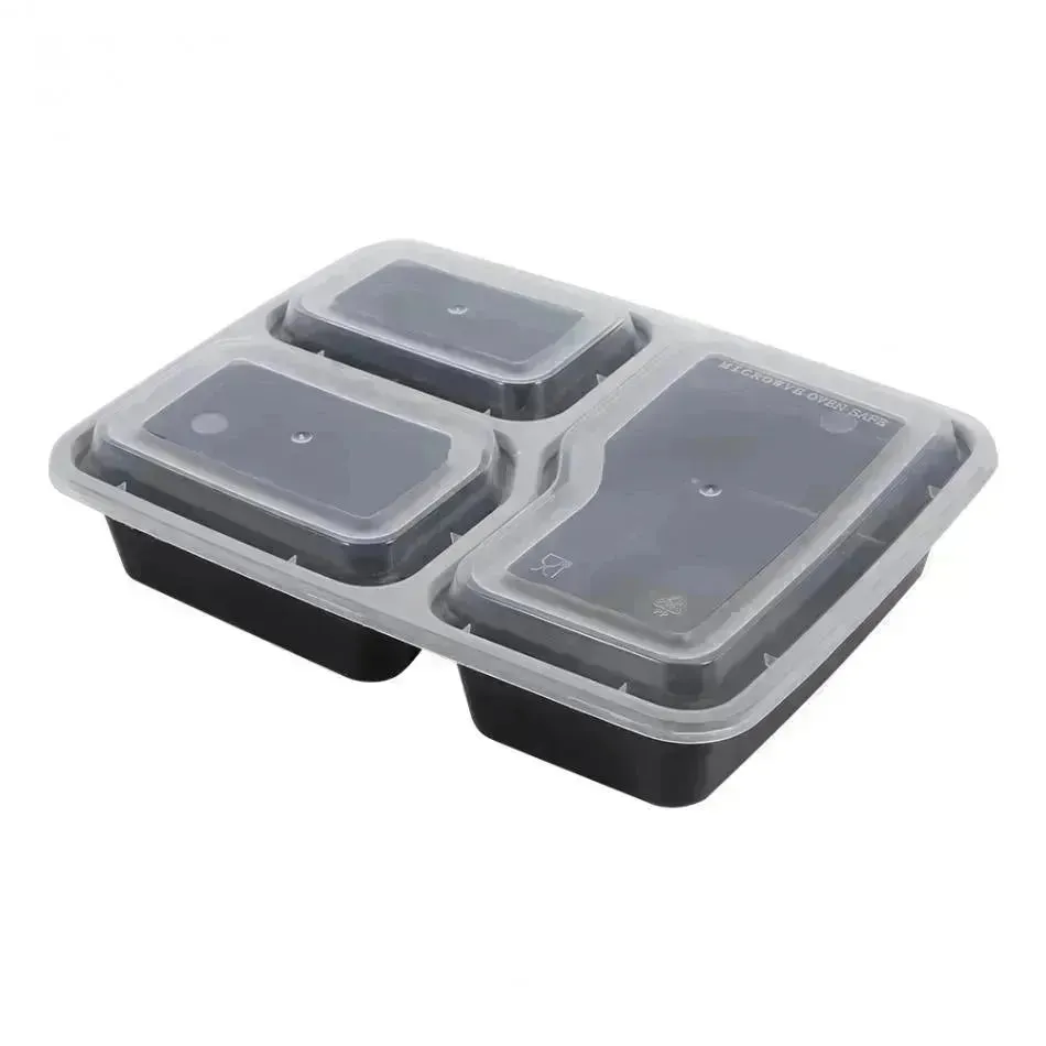 Disposable lunch box plastic fast food box lunch box lunch box takeaway package green lunch box microwave oven dishwasher