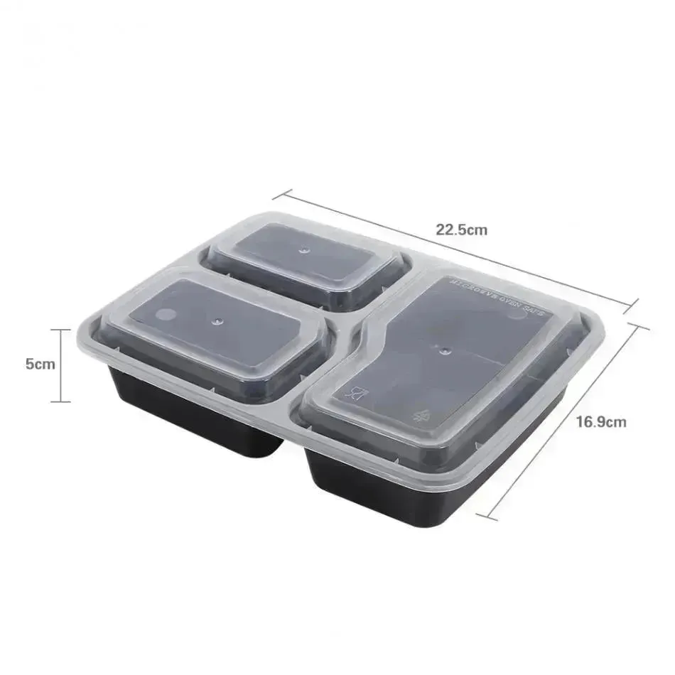 Disposable lunch box plastic fast food box lunch box lunch box takeaway package green lunch box microwave oven dishwasher