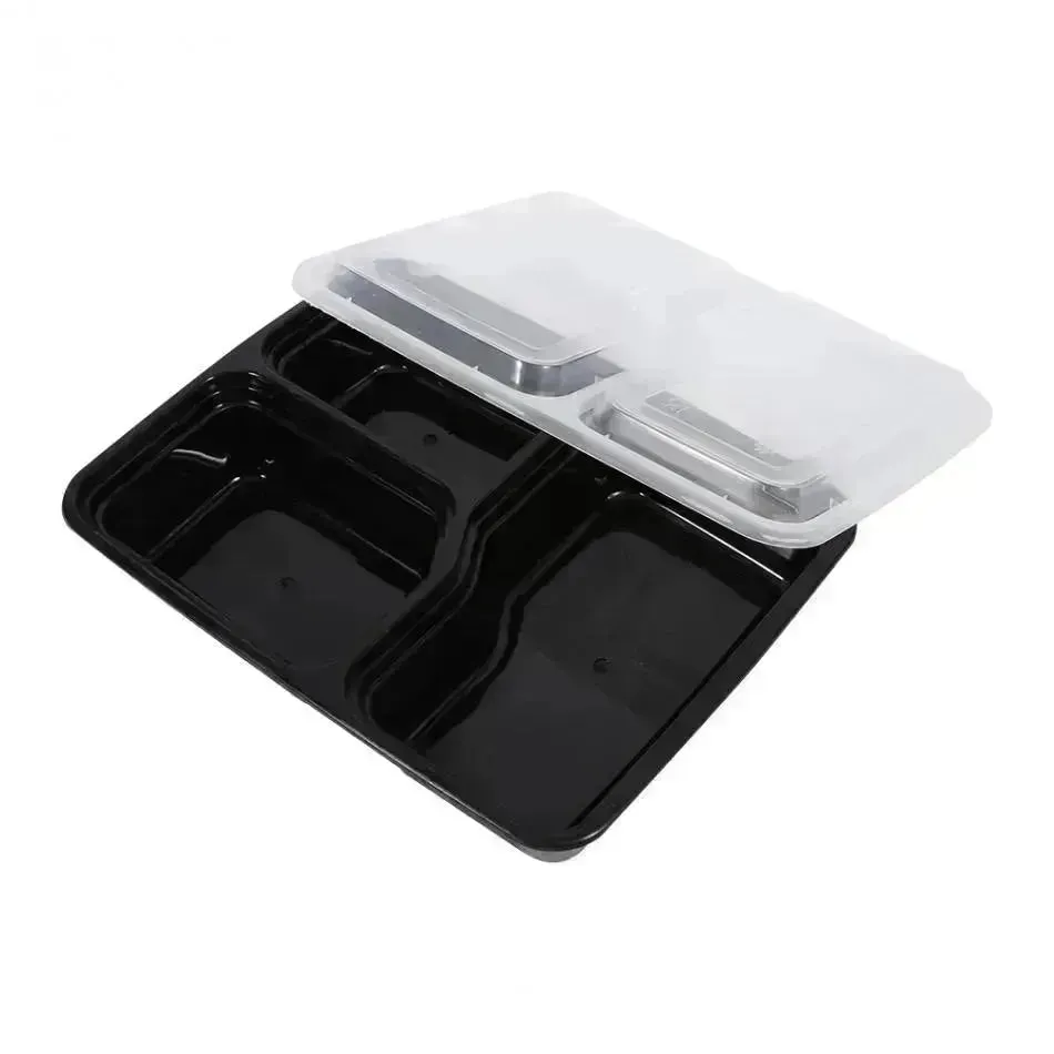 Disposable lunch box plastic fast food box lunch box lunch box takeaway package green lunch box microwave oven dishwasher