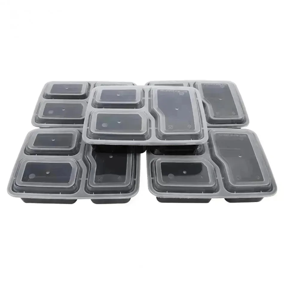 Disposable lunch box plastic fast food box lunch box lunch box takeaway package green lunch box microwave oven dishwasher