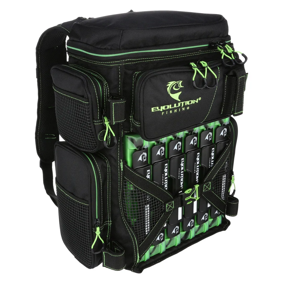 Drift Series 3600 Tackle Backpack with Rod Holders & QuikLatch Trays