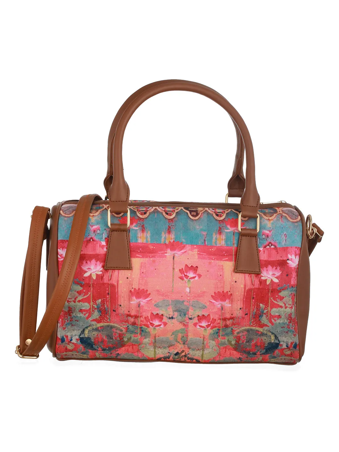 Ethnic Motifs Printed Structured Handheld Bag