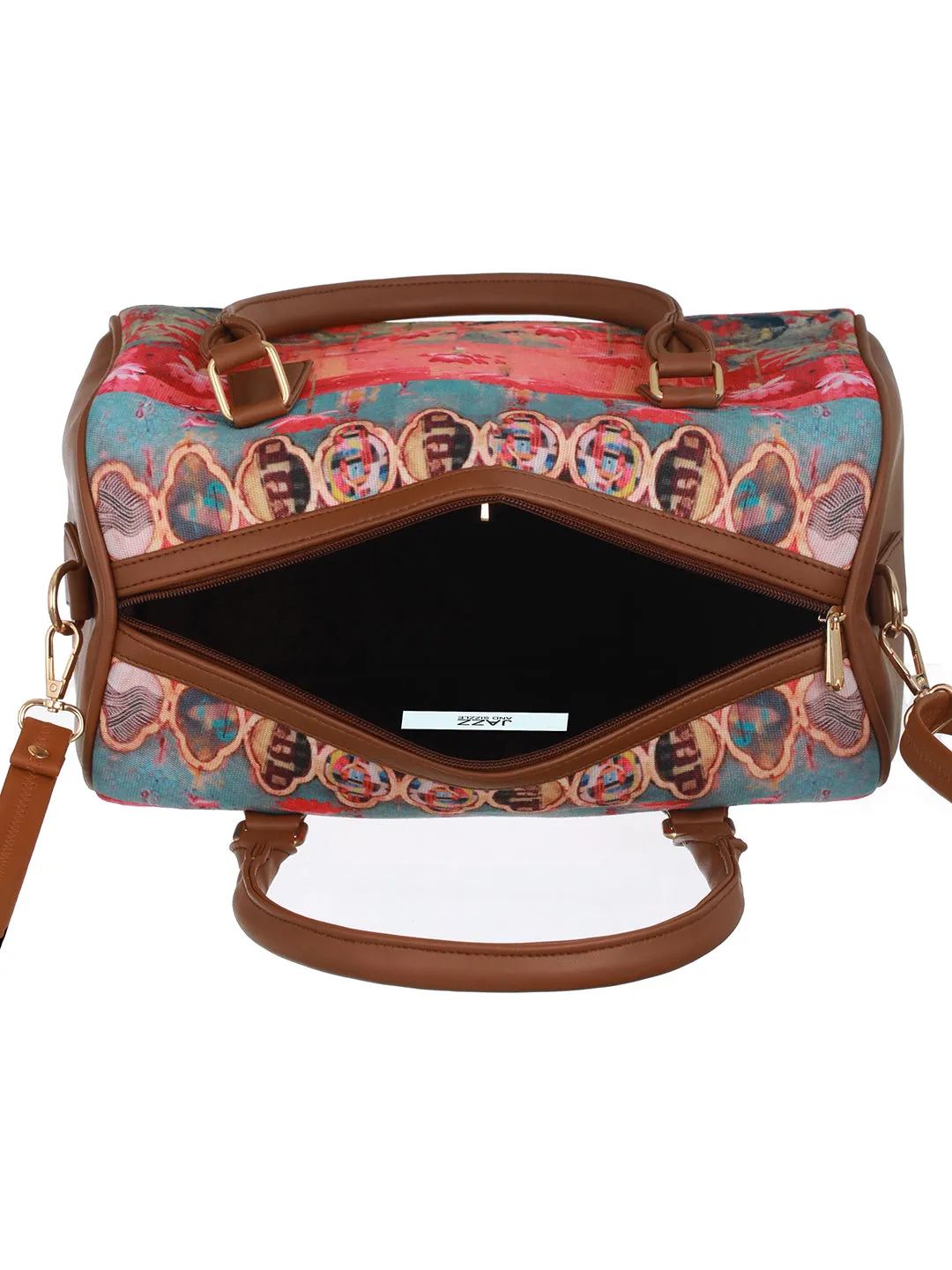 Ethnic Motifs Printed Structured Handheld Bag