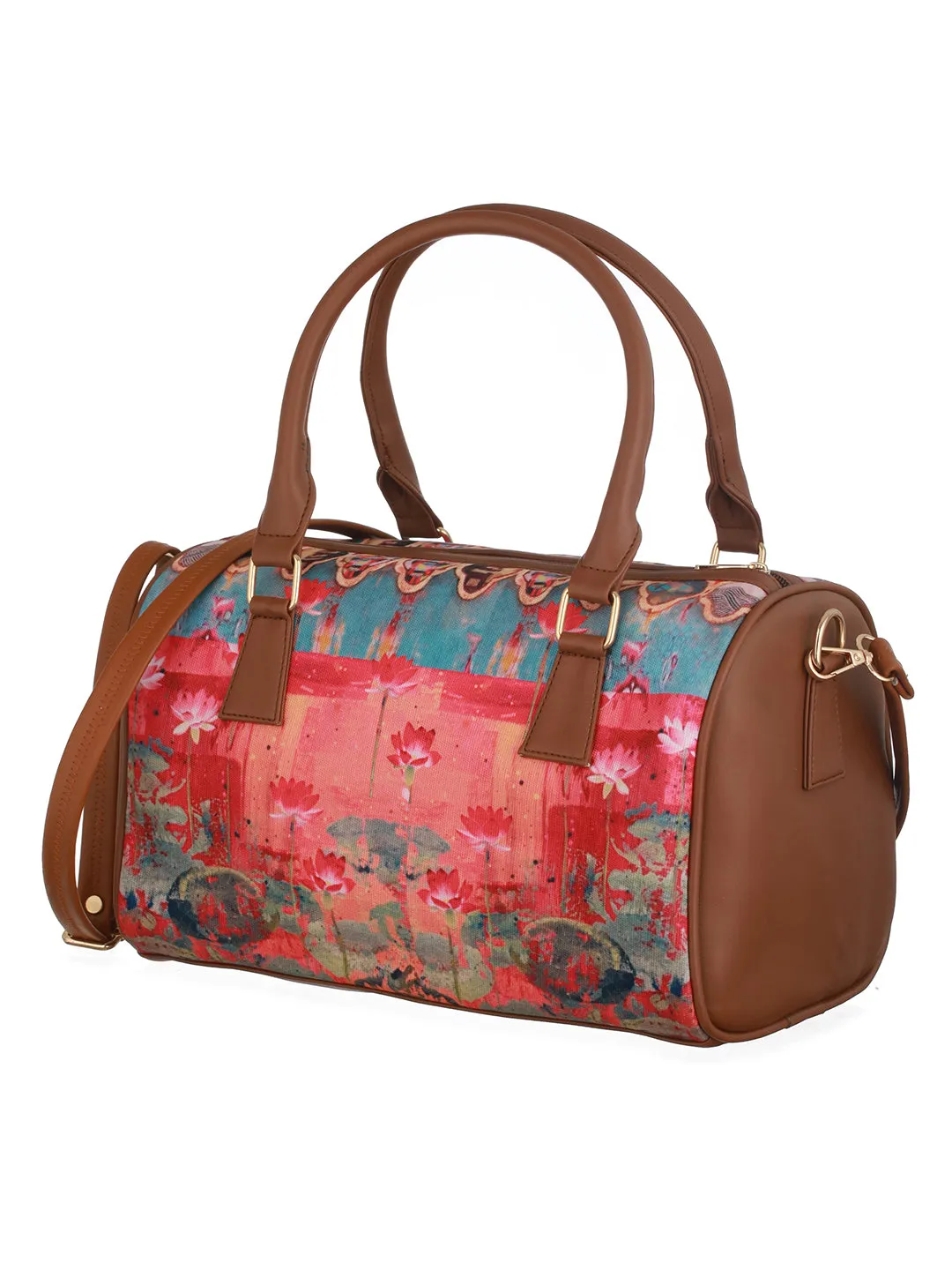 Ethnic Motifs Printed Structured Handheld Bag