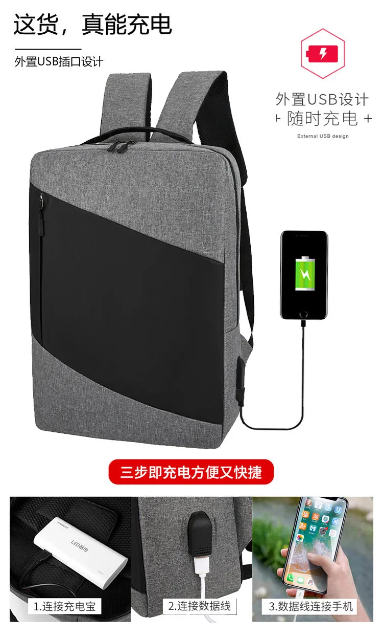 Fashionable Large Capacity Backpack with Nylon Material for men