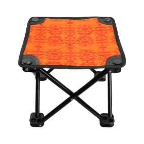 Fire Colors and Turquoise Orange Folding Fishing Stool