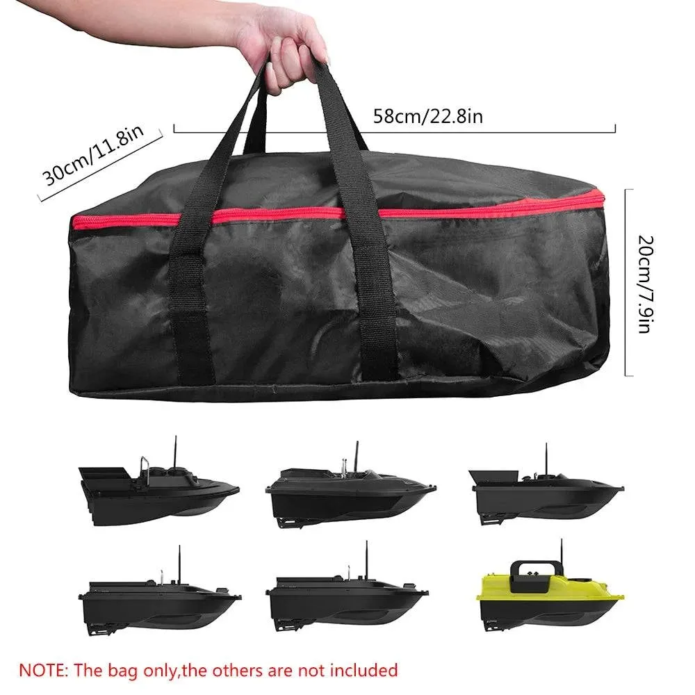 Fishing Bait Boat Bag Handbag 58x30x20cm Carry Bag for Bait Boat Double Zippers Water Repellent Cloth Fishing Boat Storage Bag