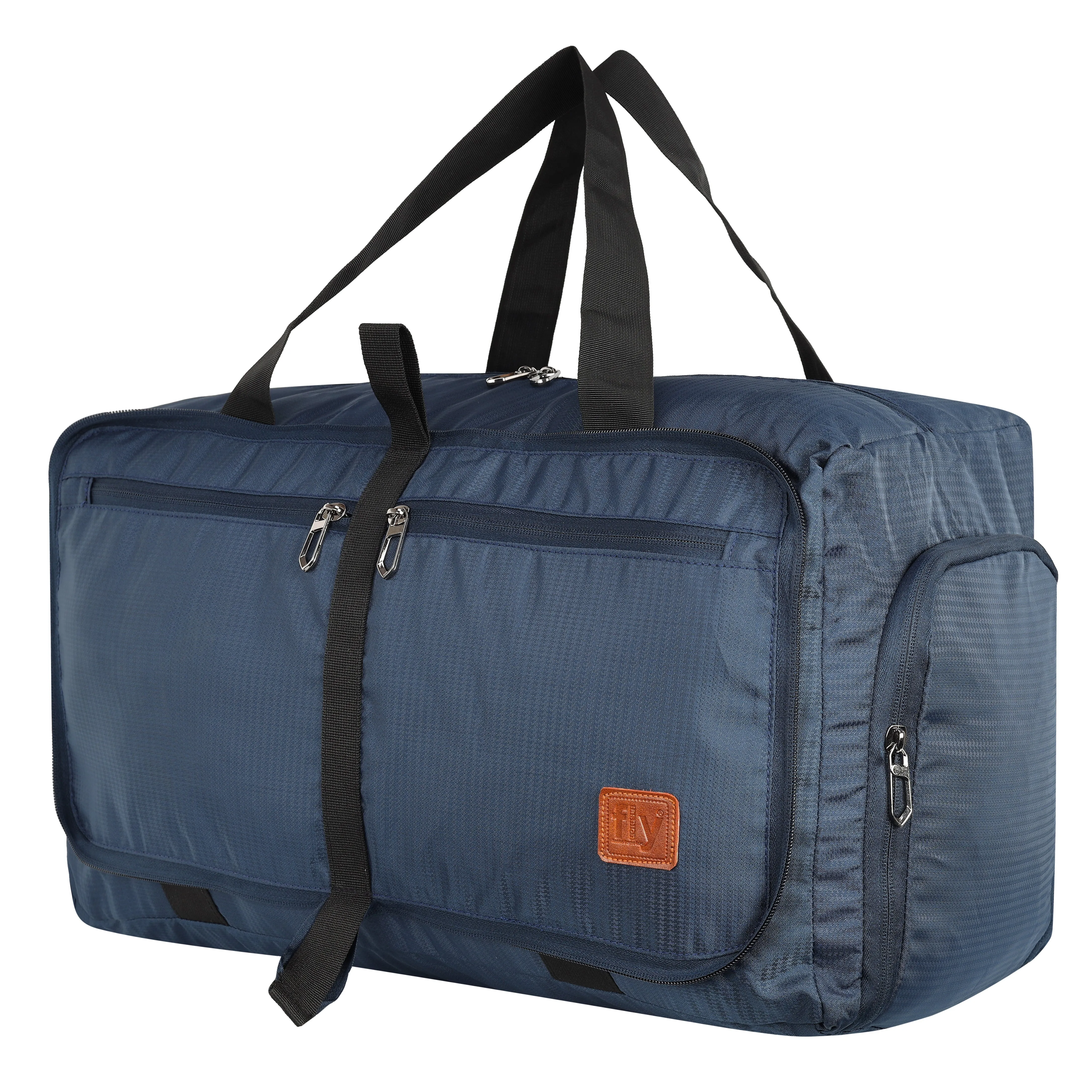 Fly Fashion Polyester Fold able Travel Duffel Bag Men Luggage Women -(Blue)