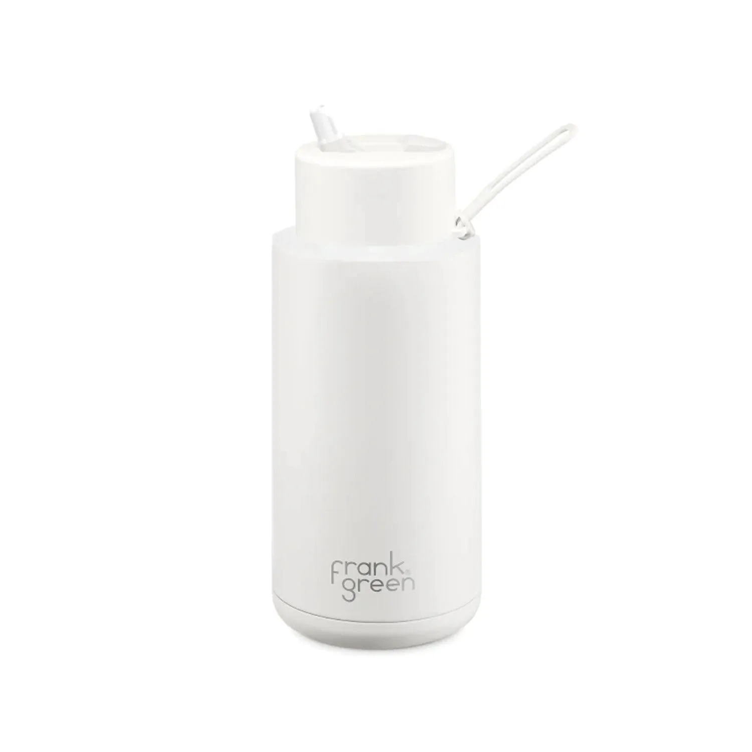 Frank Green Ceramic Reusable Bottle With Straw Lid 1000ml/34oz - Cloud