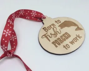 funny fishing ornament