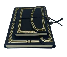 Gilded Art Deco Leather Journal