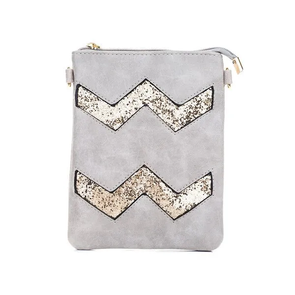 Glitter Chevron Bag (4 Colours)