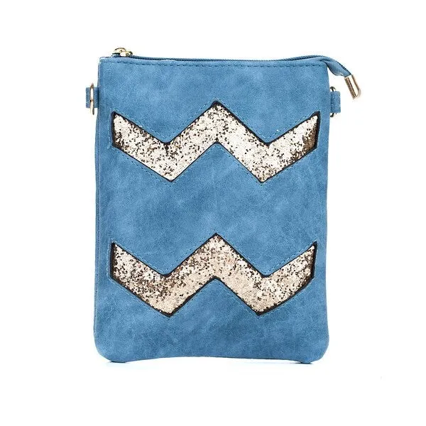 Glitter Chevron Bag (4 Colours)