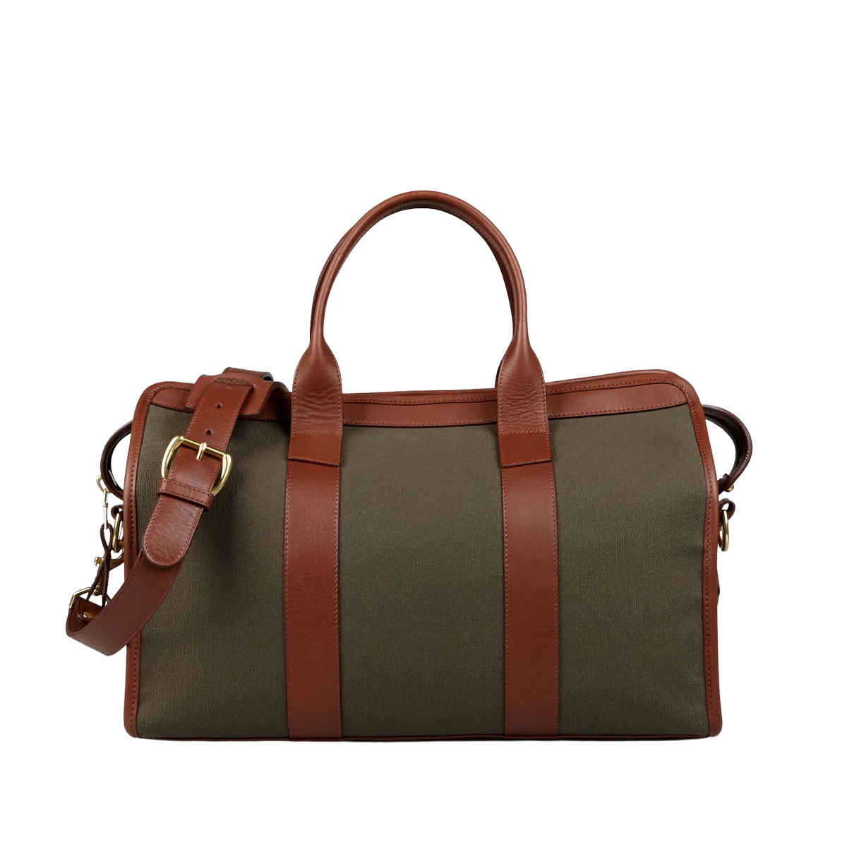 Green Cotton Canvas Small Travel Duffle