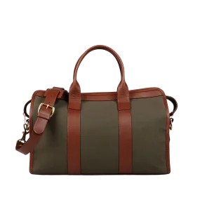 Green Cotton Canvas Small Travel Duffle