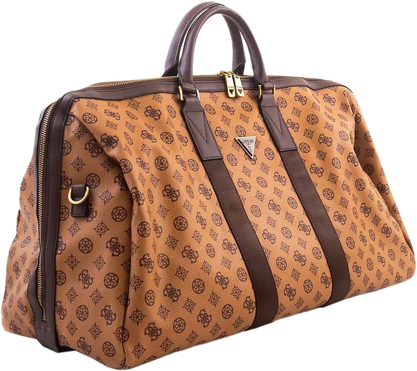 Guess Large Weekender Bag In Cognac