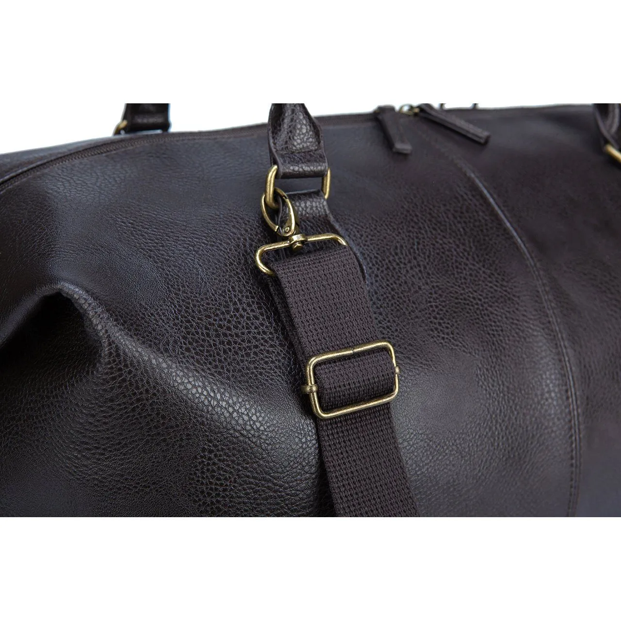 Gunner Brown Vegan Leather Duffle Bag