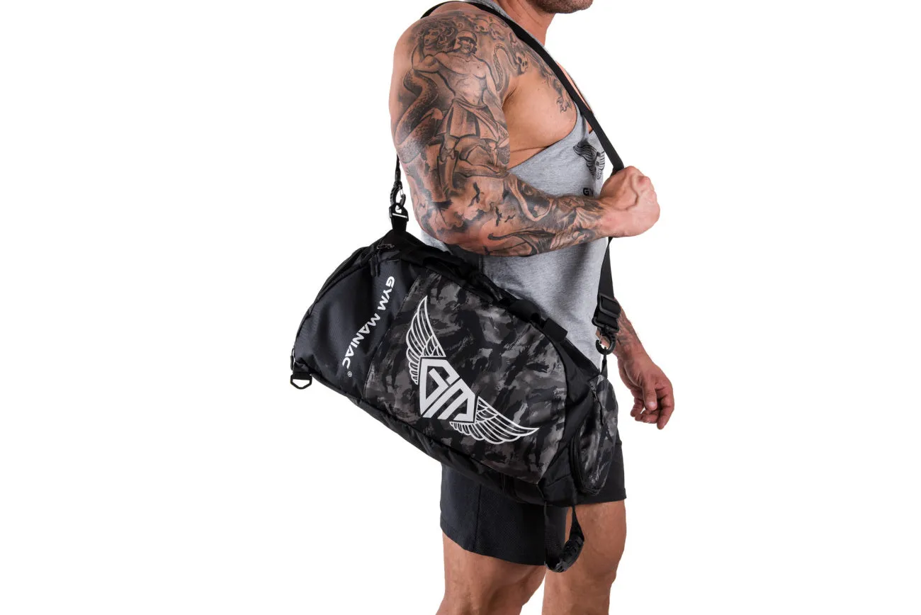 Gym Maniac Gm 3-Way Gym Bag - Camo Gray