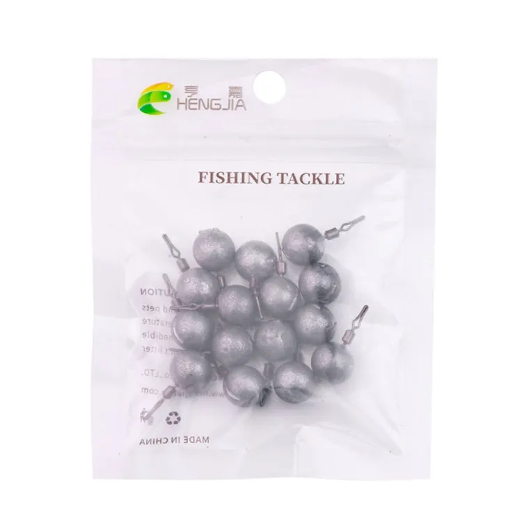 HENGJIA 15pcs/bag 7g Fishing Lead Pendant Sea Fishing Lua Spherical Spinning Biting Lead Fishing Gear