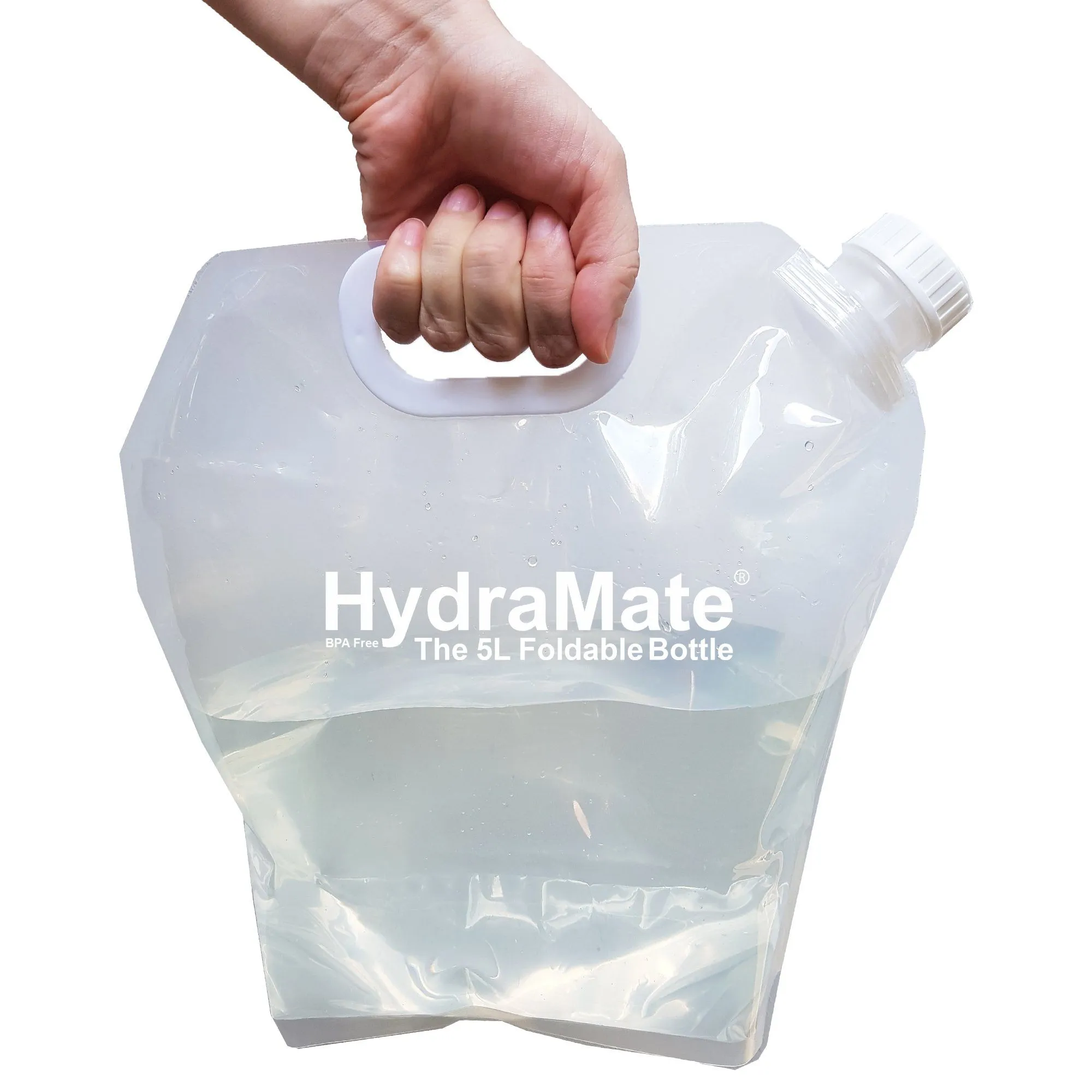 HydraMate 5L Water Carrier Collapsible Bottle Pack of 2.