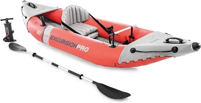 INTEX Excursion Pro Inflatable Kayak Series: Includes Deluxe 86in Kayak Paddles and High-Output Pump – SuperTough PVC