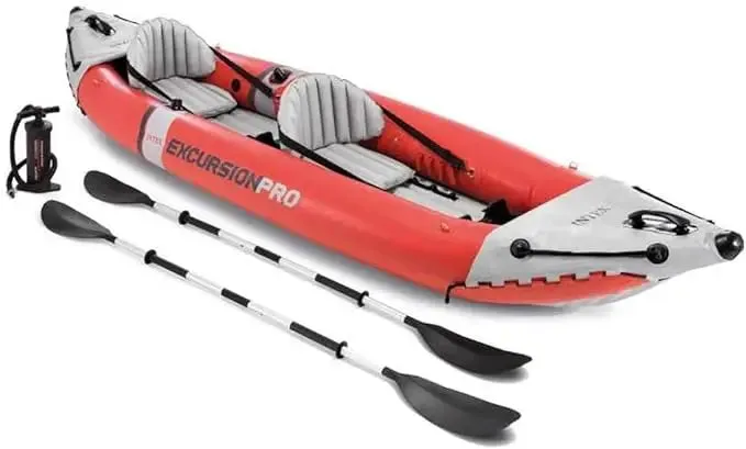 INTEX Excursion Pro Inflatable Kayak Series: Includes Deluxe 86in Kayak Paddles and High-Output Pump – SuperTough PVC