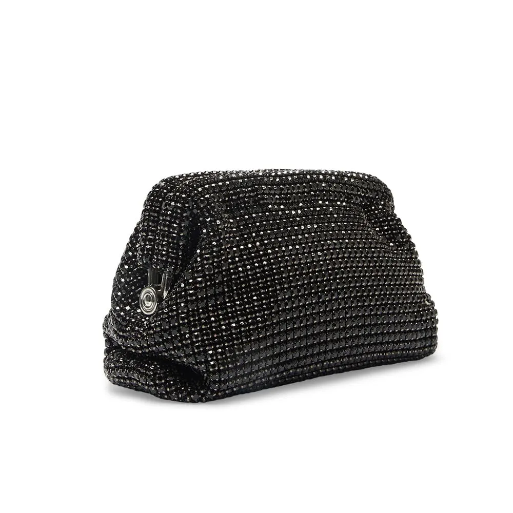 Kara Clutch in Black Crystal Sparkle