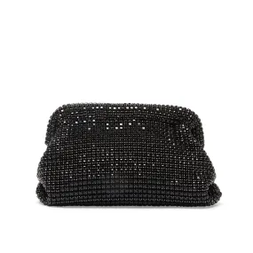 Kara Clutch in Black Crystal Sparkle