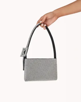 Kiz Shoulder Evening Bag - Silver Diamante