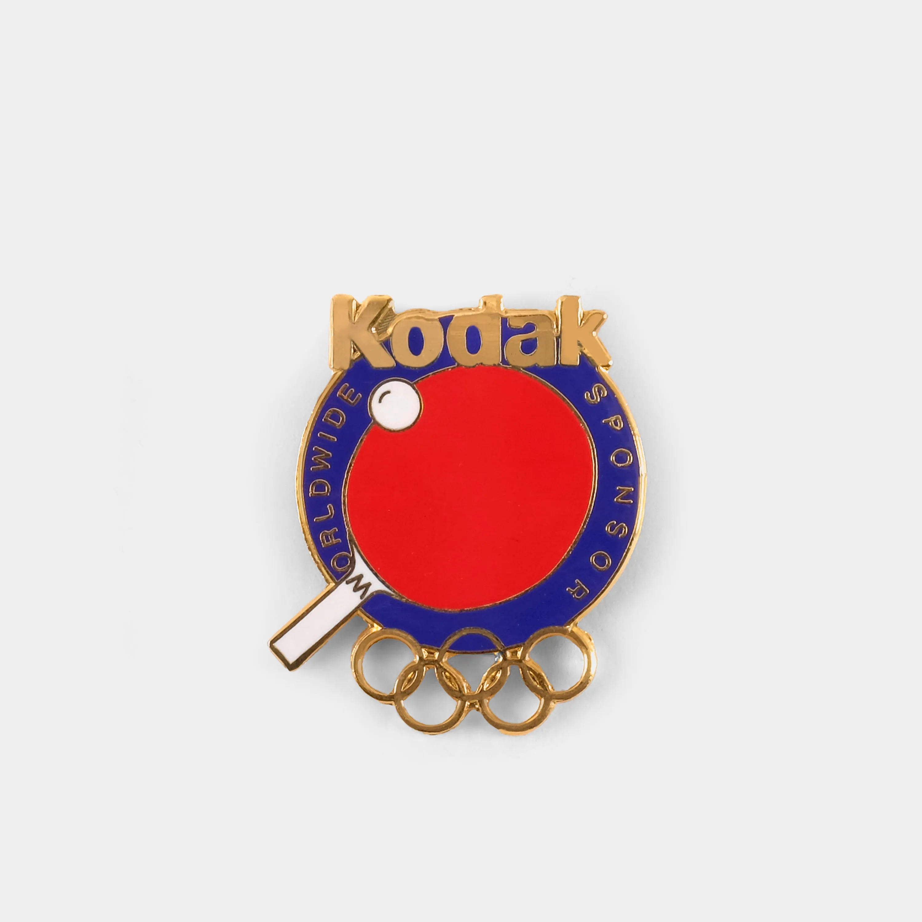 Kodak "Worldwide Sponsor" Olympic Table Tennis Vintage Enamel Pin