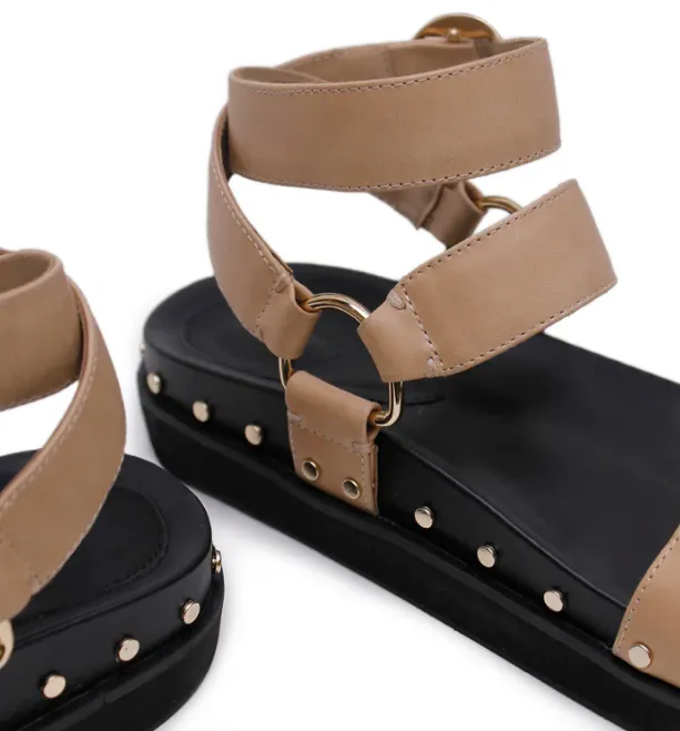 La Tribe Studded Sandal 0121 - Beige