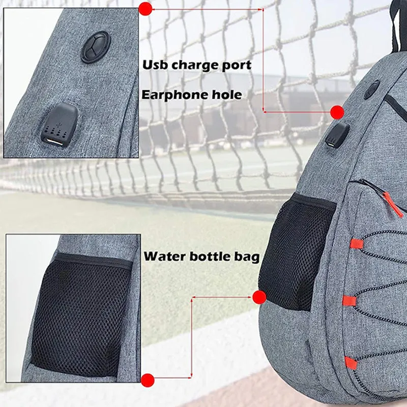 Large Capacity Multifunctional Tennis Bag Outdoor Pickleball Backpack Waterproof Folding Shoulder Bag Backpack