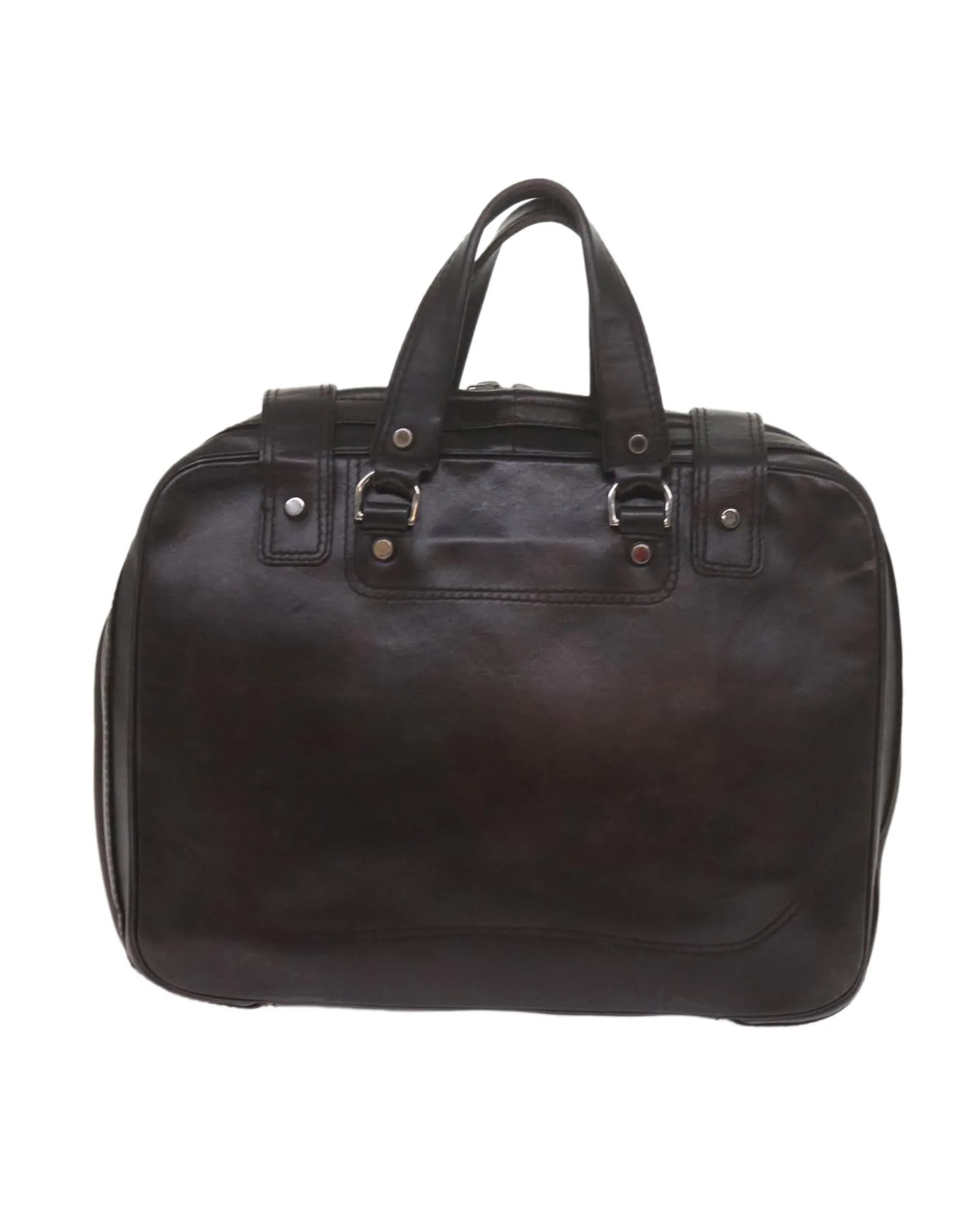 Leather Brown Business Bag with Accessories and Italian Craftsmanship