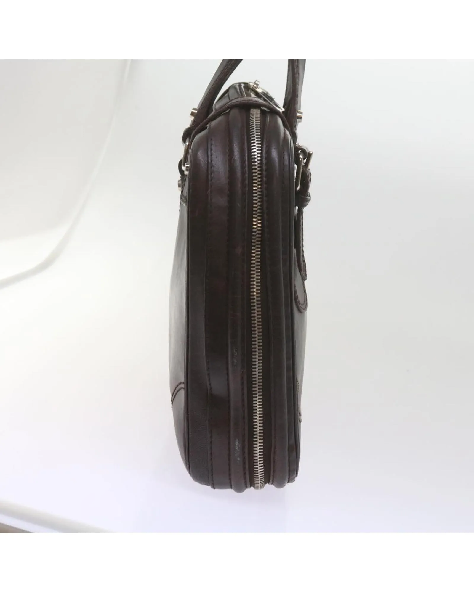 Leather Brown Business Bag with Accessories and Italian Craftsmanship