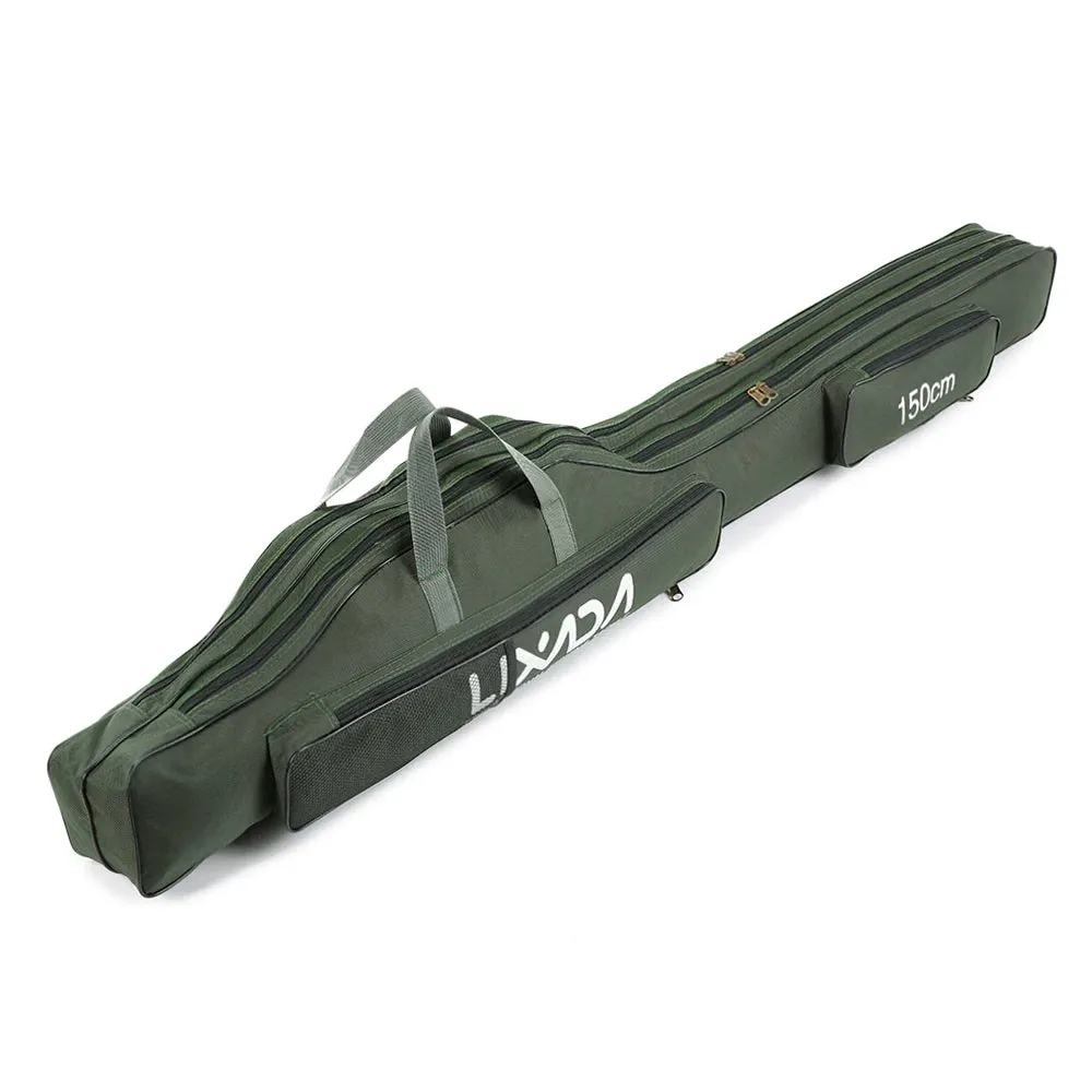 Lixada 210cm  Fishing Bag Portable Folding Fishing Rod Reel Bag Fishing Pole Gear Tackle Tool Carry Bag Storage Bag Organizer