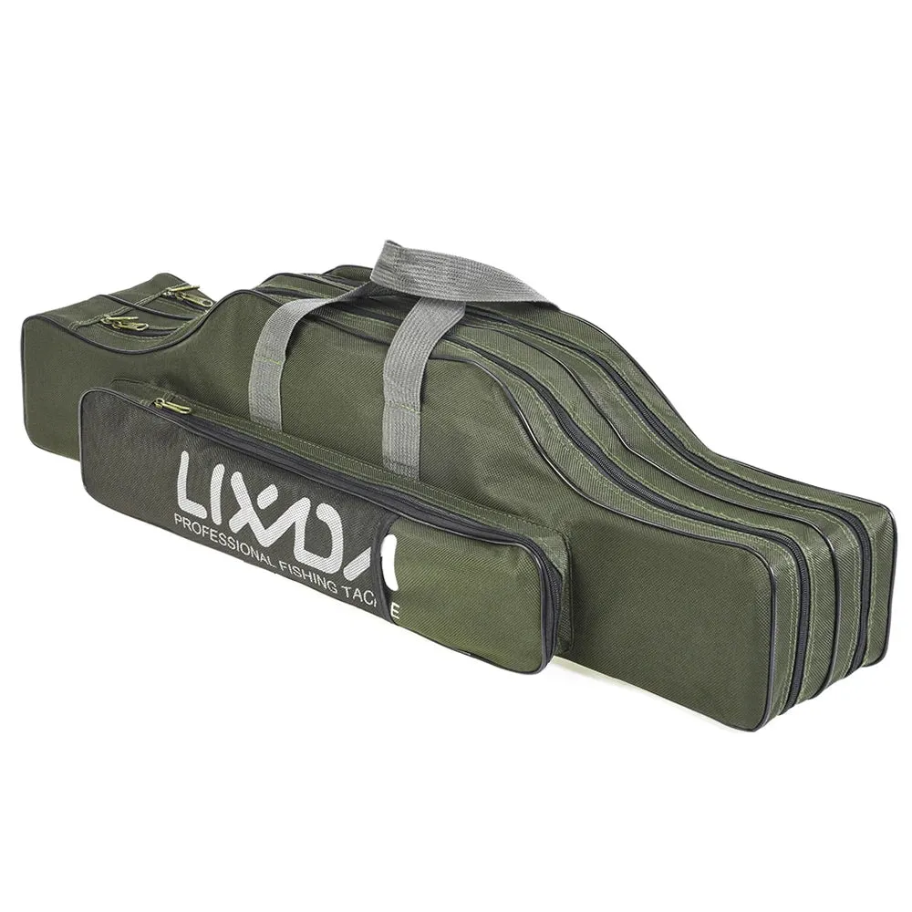 Lixada 210cm  Fishing Bag Portable Folding Fishing Rod Reel Bag Fishing Pole Gear Tackle Tool Carry Bag Storage Bag Organizer