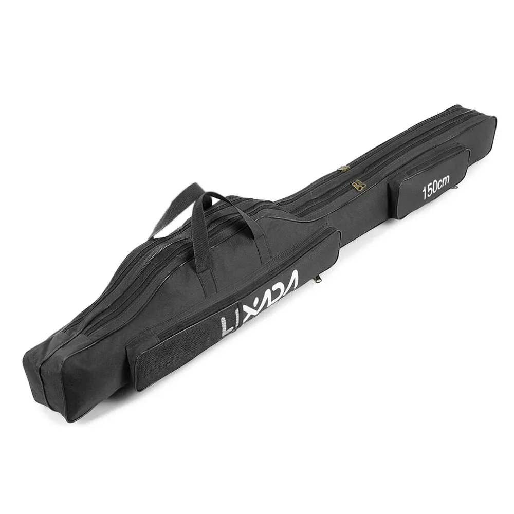 Lixada 210cm  Fishing Bag Portable Folding Fishing Rod Reel Bag Fishing Pole Gear Tackle Tool Carry Bag Storage Bag Organizer