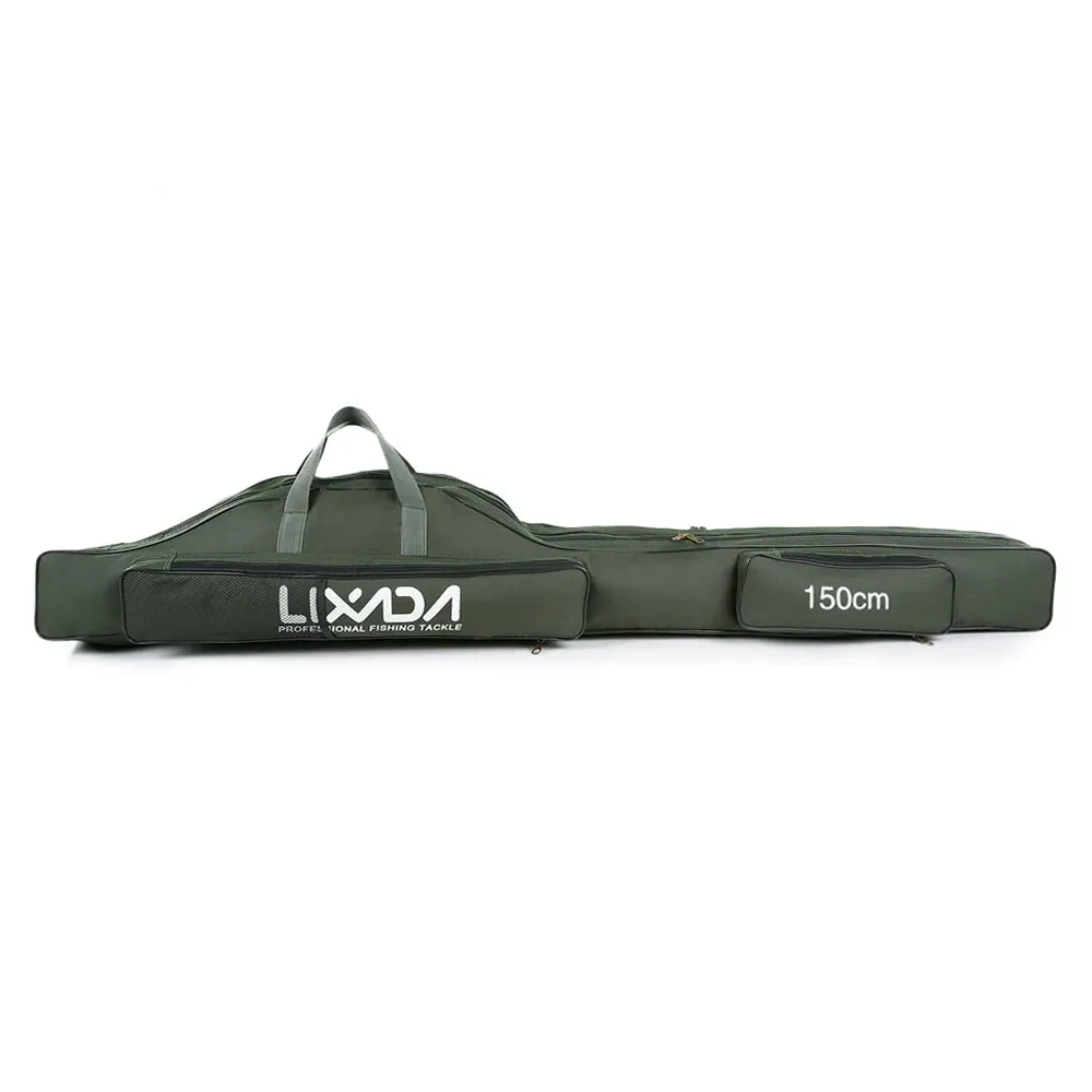 Lixada 210cm  Fishing Bag Portable Folding Fishing Rod Reel Bag Fishing Pole Gear Tackle Tool Carry Bag Storage Bag Organizer