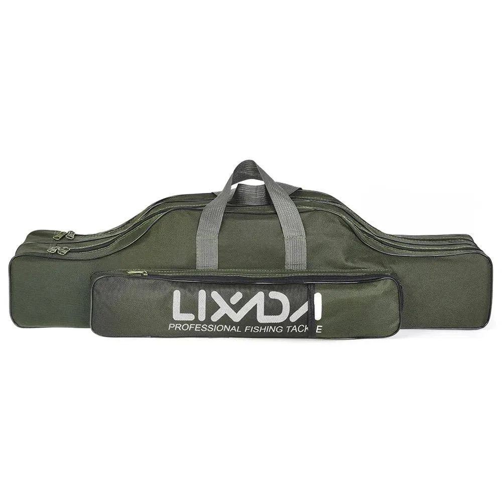 Lixada 210cm  Fishing Bag Portable Folding Fishing Rod Reel Bag Fishing Pole Gear Tackle Tool Carry Bag Storage Bag Organizer