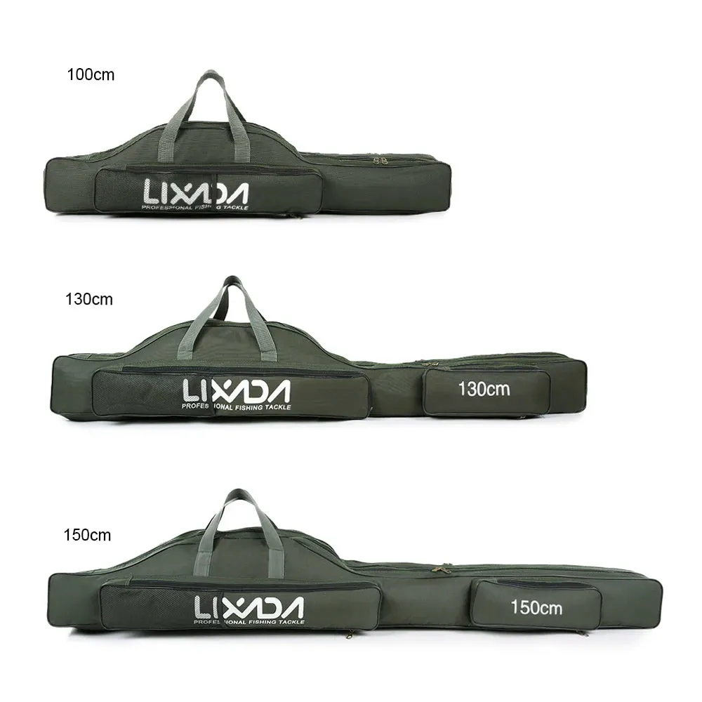 Lixada 210cm  Fishing Bag Portable Folding Fishing Rod Reel Bag Fishing Pole Gear Tackle Tool Carry Bag Storage Bag Organizer