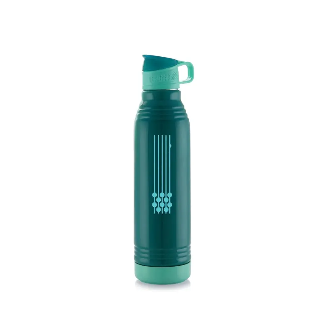 Liza Stainless Steel Smart Insulated Bottle - 650ml Green: Perfect for Kids, Home, School