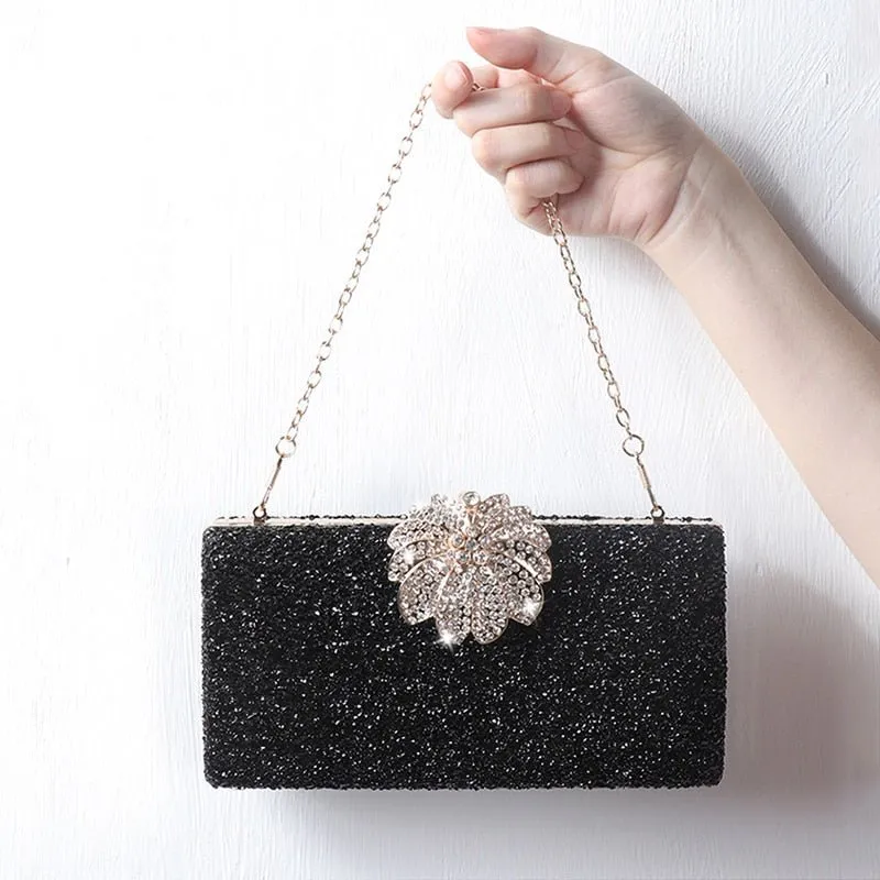 Luxy Moon Sparkly Clutch Bag Wedding Party Purse