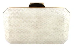 Mac Faux Leather Weave Detail Clutch Bag