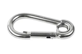 Marine City 316 Stainless-Steel 3-1/2” Carabiners/Clip Snap Hook with Ring for Climbing, Fishing, Hiking